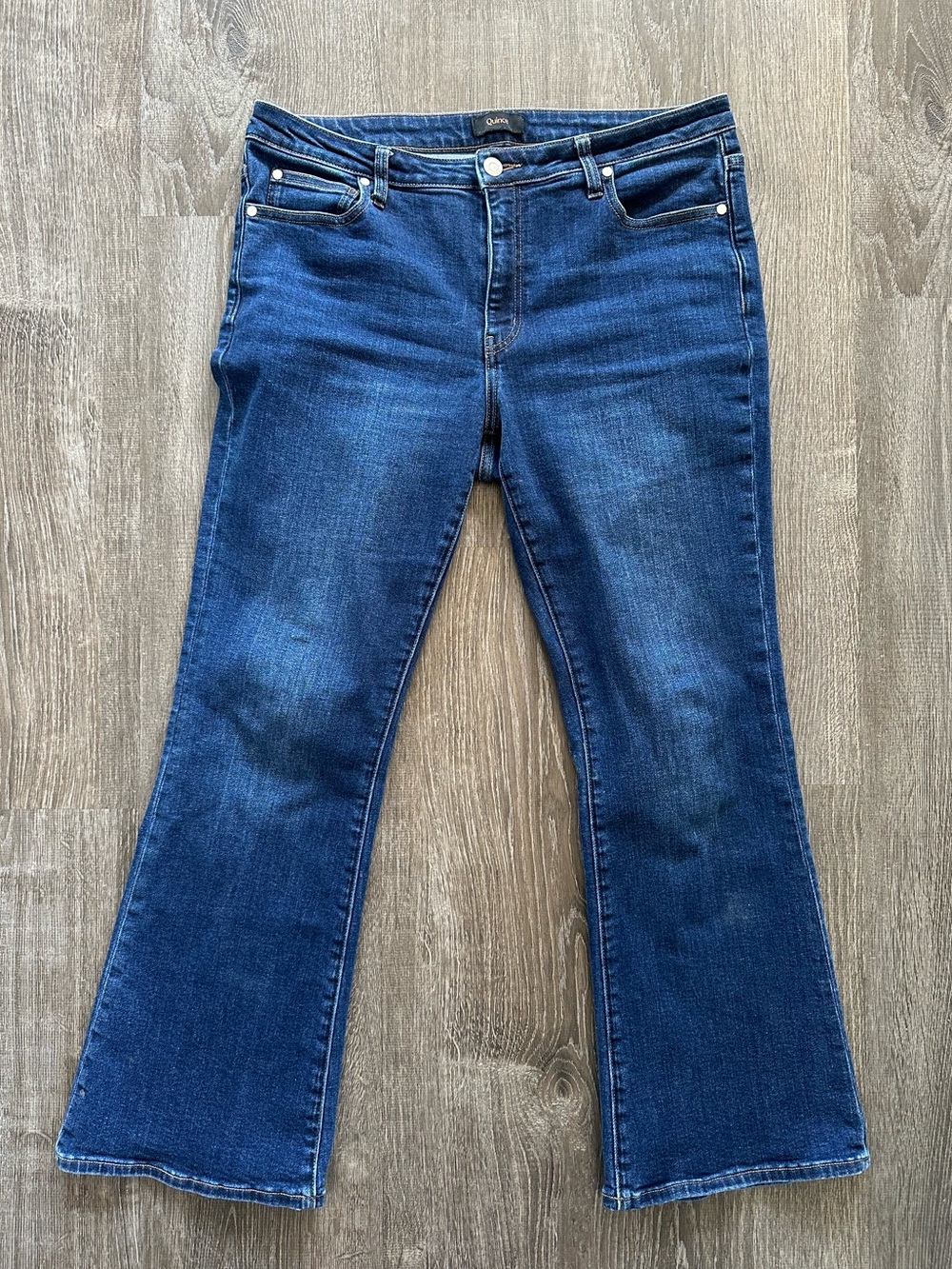 Quince Organic Stretch Flare Jeans